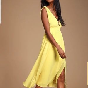 Dahlia Yellow Midi Dress